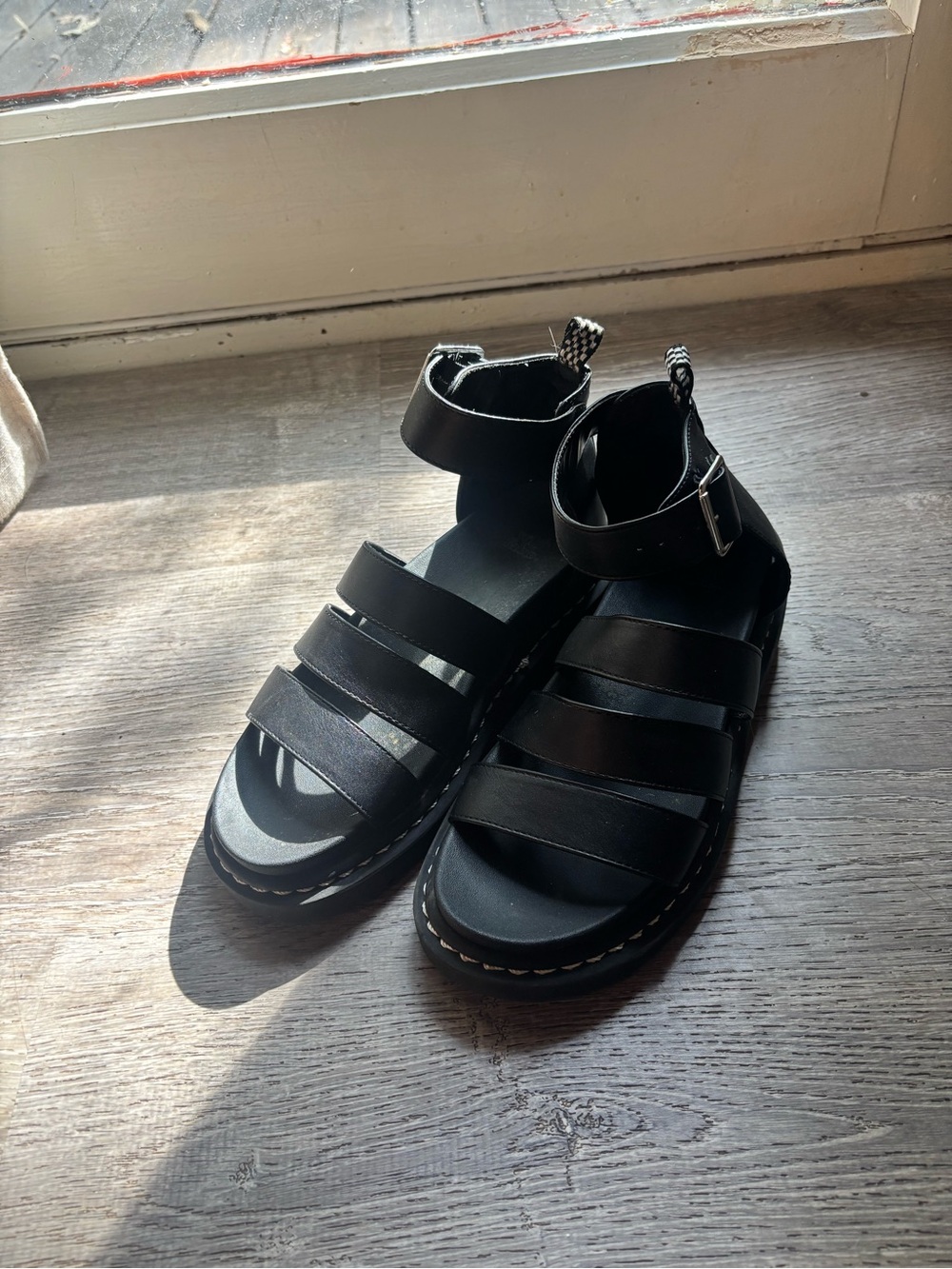 Wild Fable Black Strappy Sandals with Ankle Buckle